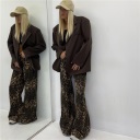 jeans modello a palazzo maculato leopard